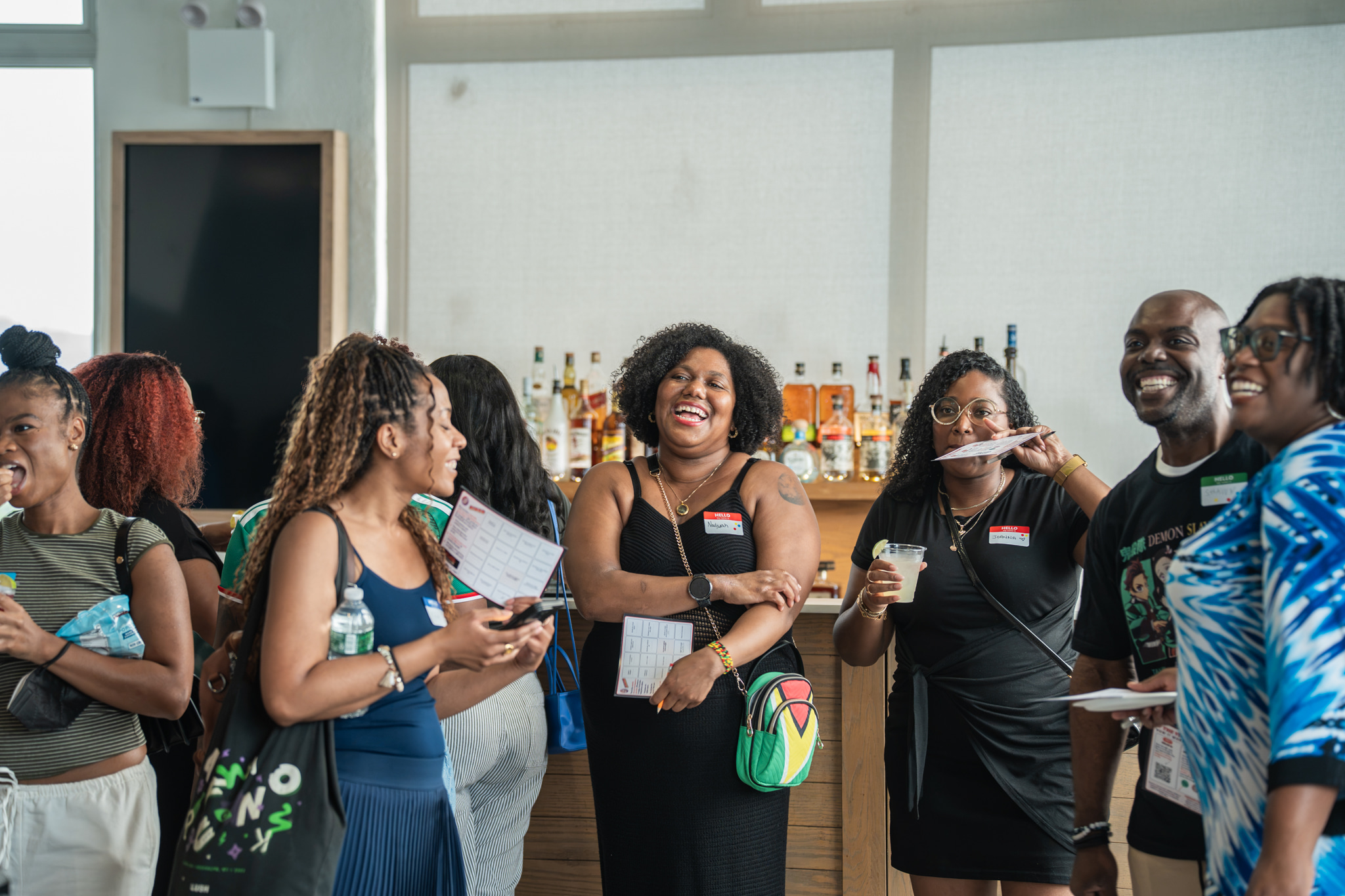 Guests at the bar during a Vibe Break